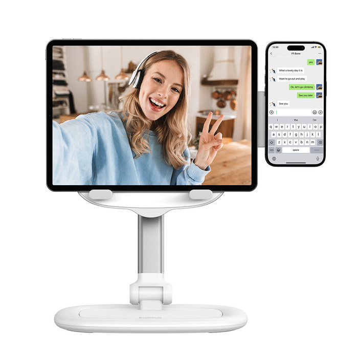 Supporto per tablet regolabile serie Baseus Seashell - bianco