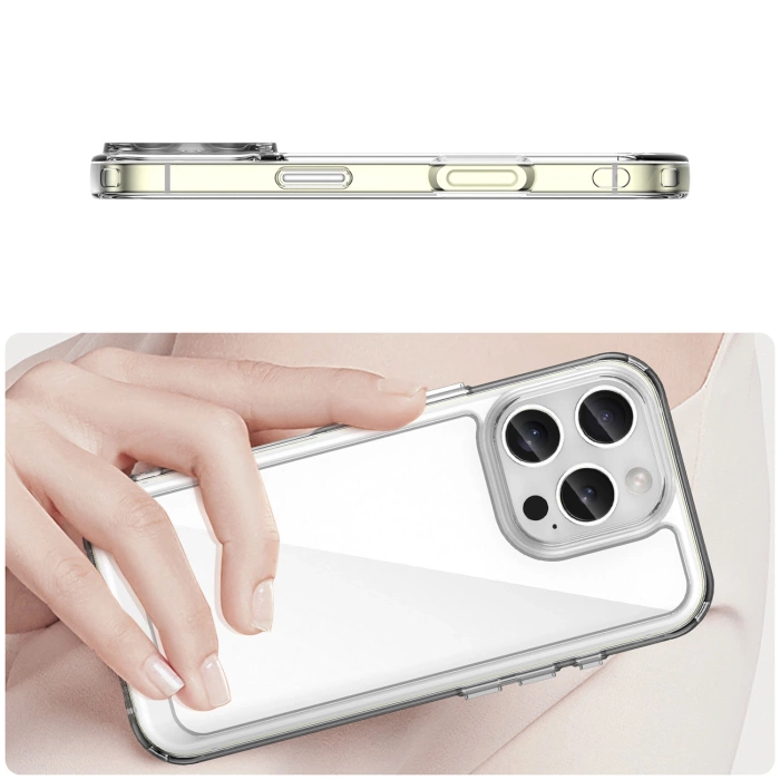 Outer Space Case with Gel Frame for iPhone 16 Pro - Clear