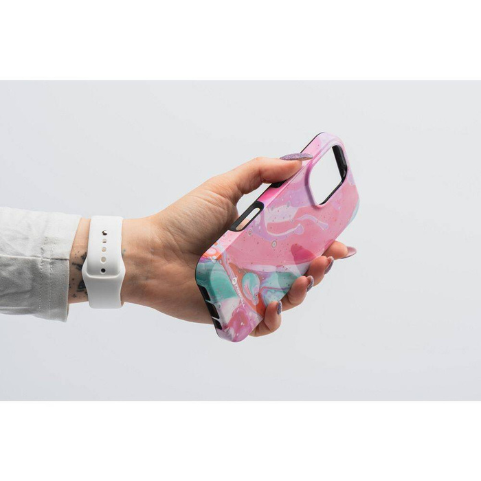 Etui na iPhone 16 PRO Forcell F-Protect Mirage zgodny z MagSafe Military Drop-Test pink marble