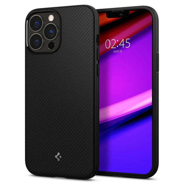 Spigen iPhone 13 Pro Mag Armor MagSafe MATTE Schwarz Case + Tempered Glass Spigen Glas.Tr Slim