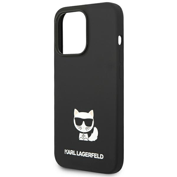 Case KARL LAGERFELD Apple iPhone 14 Pro Max Silicone Choupette Body Black Hardcase