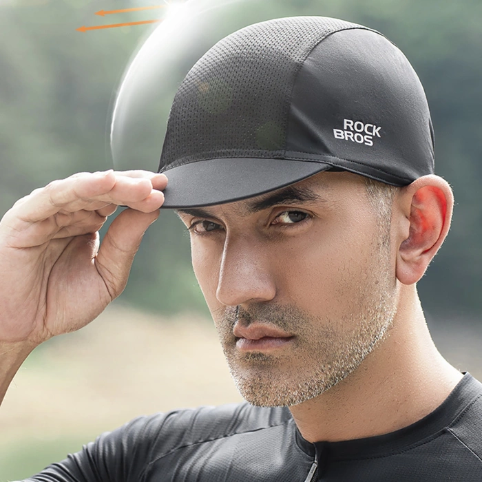 Rockbros 18230005001 Radmütze mit Schirm – Schwarz