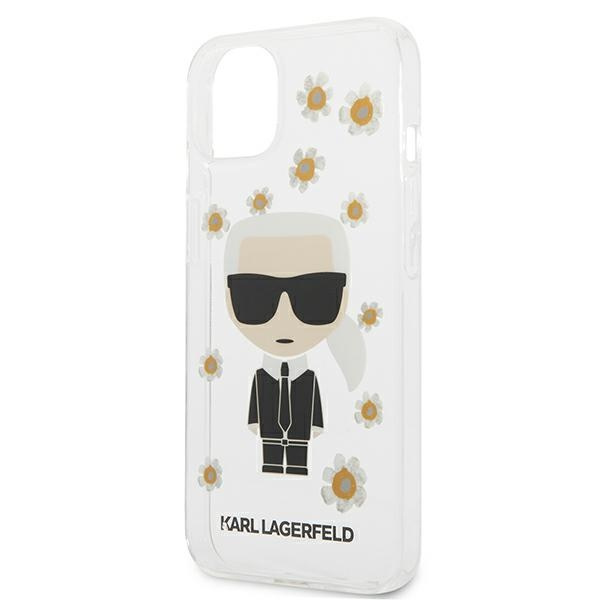 Hülle KARL LAGERFELD Apple iPhone 13 Mini-Blume Iconic Karl Klar Case