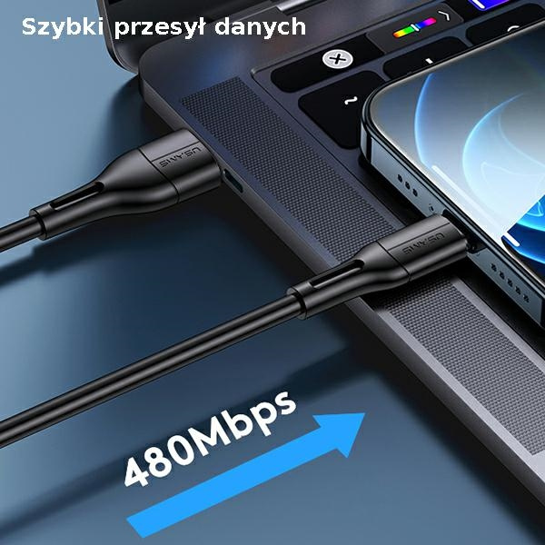 USAMS Kabel U68 USB-C 2A Fast Charge 1m bílá / bílá SJ501USB02 (US-SJ501)