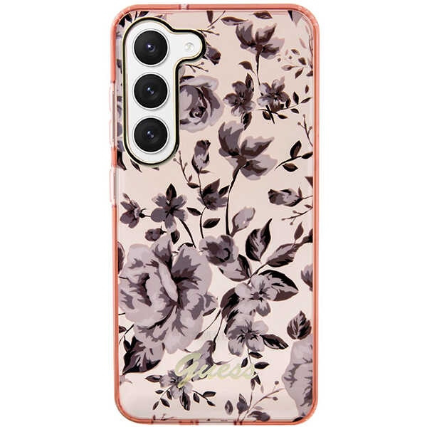 Obal Guess GUHCS23MHCFWSP S23 Plus S916 pink/pink hardcase Flower Collection Case