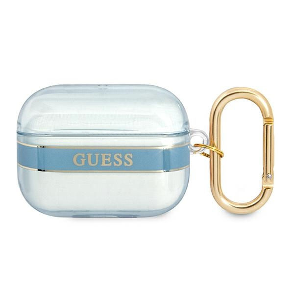 Hülle GUESS Apple AirPods Pro Abdeckung Riemen Sammlung Blau Case