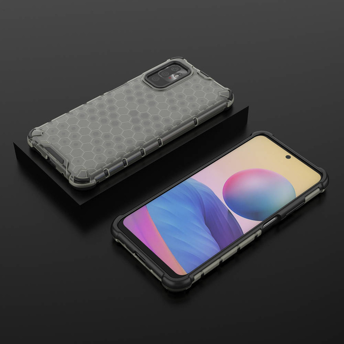 Honeycomb case armored cover with gel frame Xiaomi Redmi Note 10 5G / Poco M3 Pro black