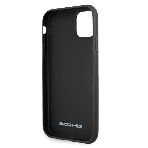 AMG AMHCN61DOLBK iPhone 11 6.1" black/black hardcase Leather Hot Stamped