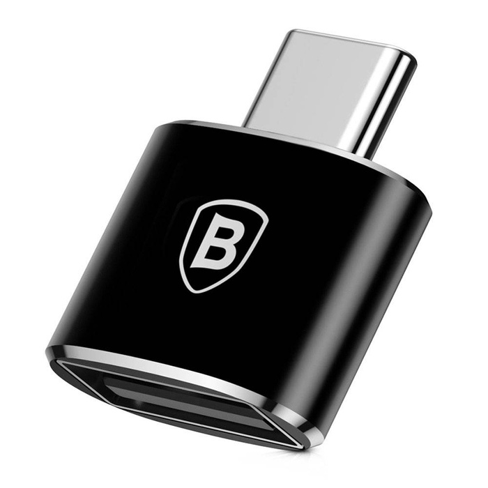 Baseus adaptér USB na USB typ C OTG adaptér černý (CATOTG-01)