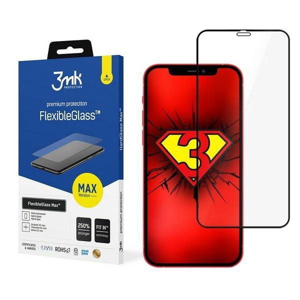 Glass Hybrid 3mk Apple iPhone 12 Mini 5.4 FlexibleGlass Max Black