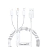 Baseus Superior Series USB-A - USB-C / Lightning / micro USB 3.5A cable 1m - white