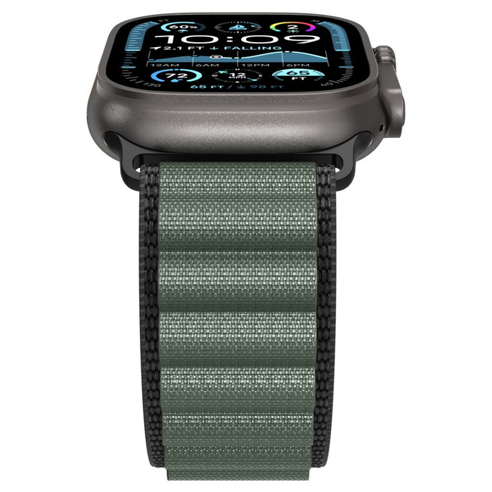 Spigen WBF1 BAND Apple Watch 6 / 7 / 8 / 9 / 10 / SE / ULTRA 1 / 2 (44 / 45 / 46 / 49 MM) BLACK/GREEN