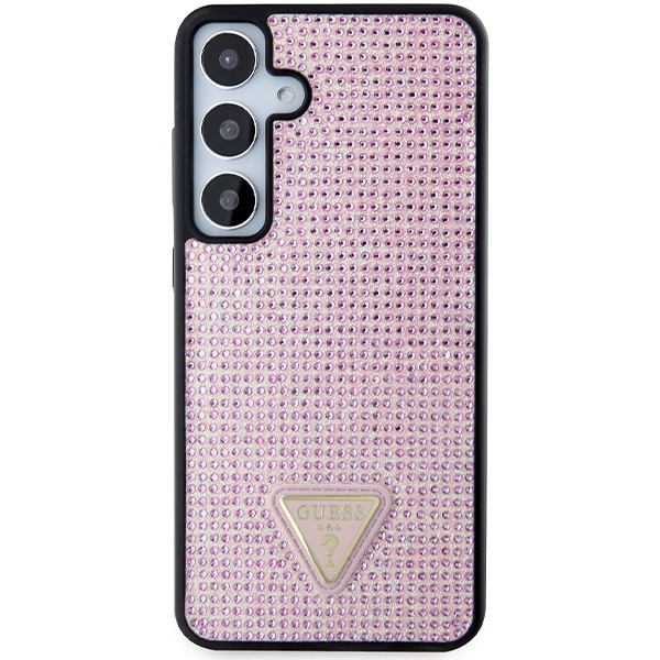 Etui Guess GUHCS24MHDGPPP S24+ S926 różowy/pink hardcase Rhinestone Triangle Case