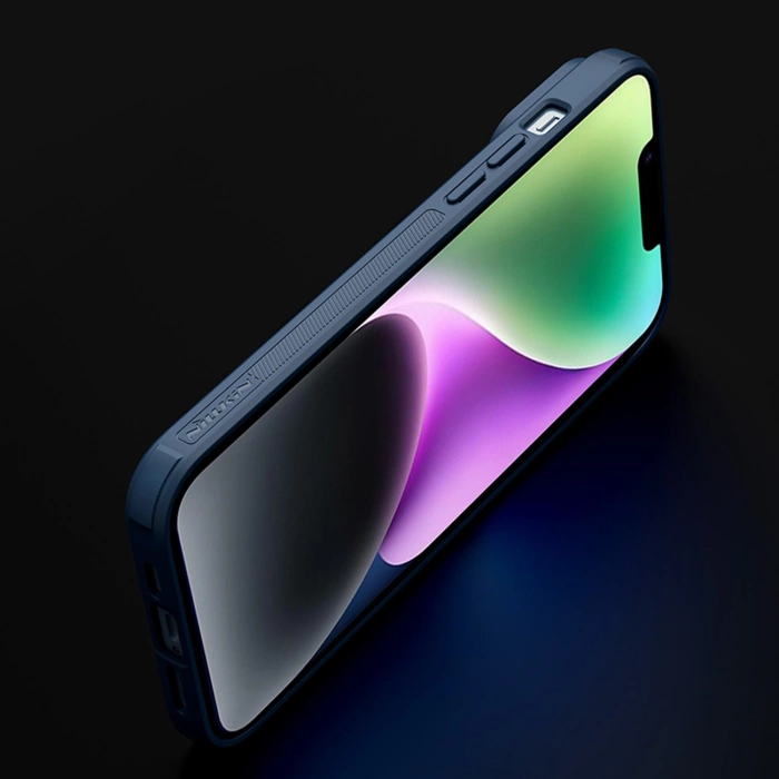 Etui Nillkin Textured S Case etui iPhone 14 Pro Max pancerny pokrowiec z osłoną na aparat ciemnozielone