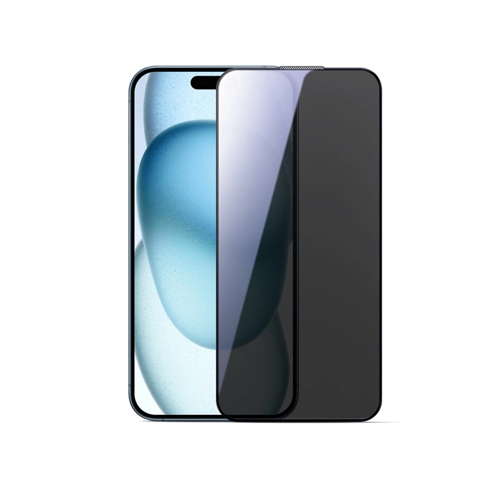 Joyroom JR-MLG0280 2.5D Dustproof Privacy Tempered Glass with Black Frame for iPhone 15/16