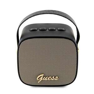 Guess lautsprecher Bluetooth GUWSB2P4SMK Lautsprecher mini schwarz/schwarz 4G Leder Script Logo mit Riemen