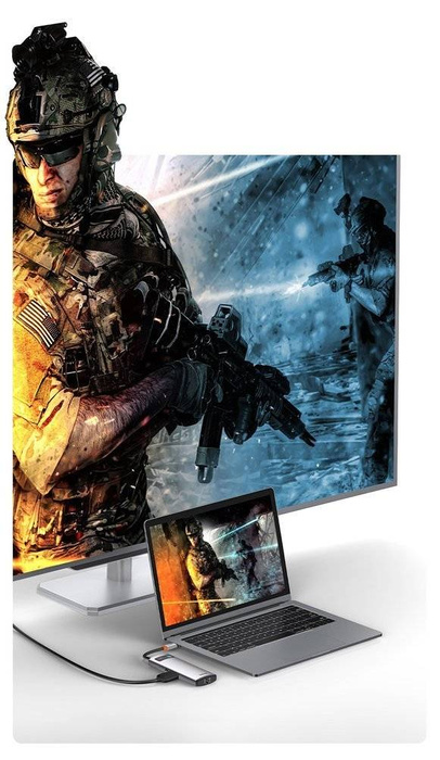 Baseus Metal Gleam 6en1 HUB multifonctionnel USB Type C - Alimentation USB Type C 100 W / HDMI 4K 30 Hz / 3x USB 3.2 Gen 1 / RJ45 1 Gbps (CAHUB-CW0G)