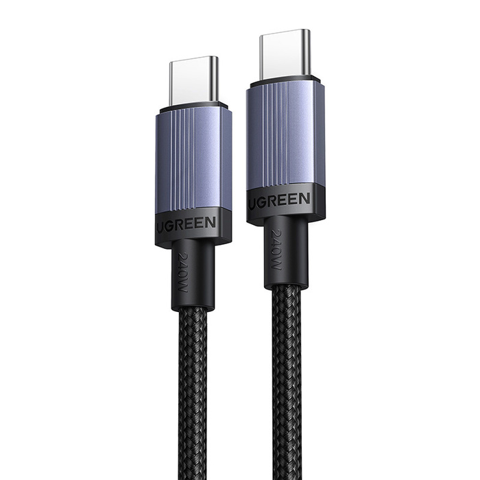 Cable USB-C to USB-C Ugreen L528, 100 W, 0.5m (gray)