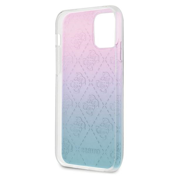 Hülle GUESS Apple iPhone 12 Mini 5.4G 3D Muster Sammlung GUHCP12S3D4GGBP Blau Rosa Hardcase