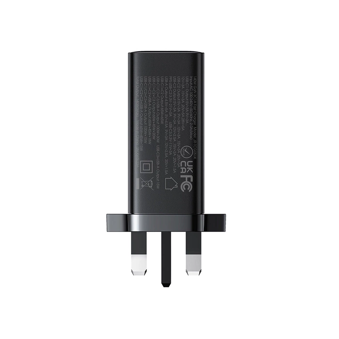 Cargador GaN Reino Unido Joyroom JR-TCG05UK 140W 3x USB-C USB-A + cable USB-C / USB-C 240W 1,2m