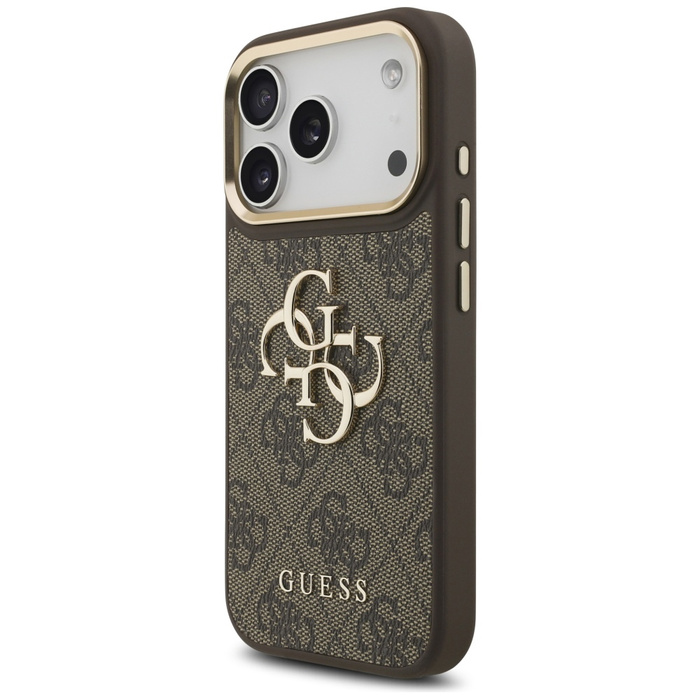 Etui Guess 4G Big 4G Classic Logo Big    Strap Metal Buttons do iPhone 17 Pro brązowy