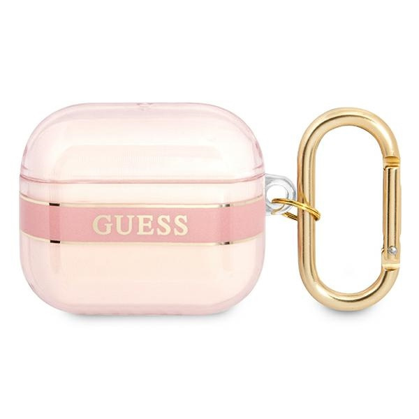 Hülle GUESS Apple AirPods 3 Abdeckung Riemen Sammlung Rosa Case