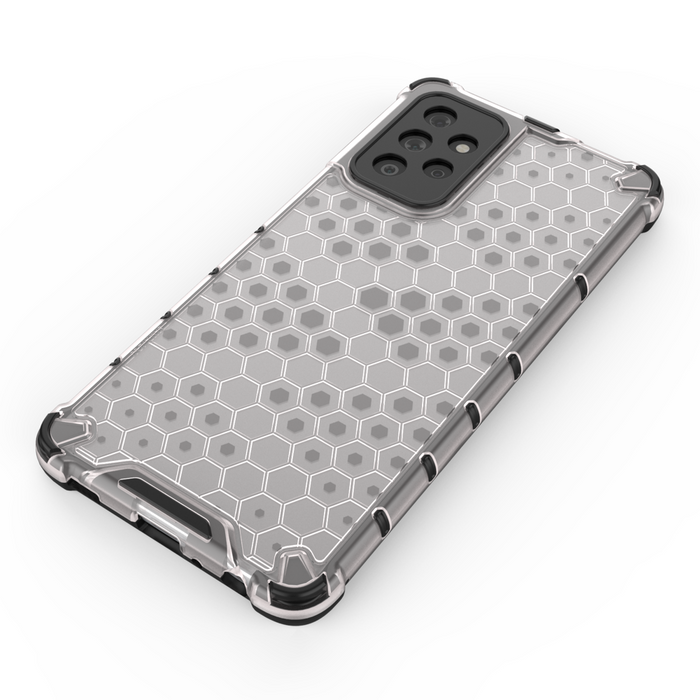 Honeycomb coque housse blindée avec cadre en gel Samsung Galaxy A72 4G noir