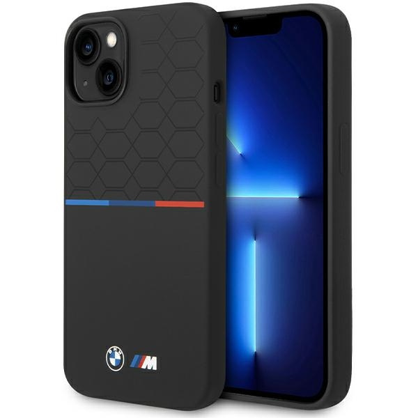 Hülle Bmw Bmhmp15s22smpk IPhone 15 / 14 / 13 6.1" Schwarz/Schwarz Hartcase M Silikon Muster MagSafe Case