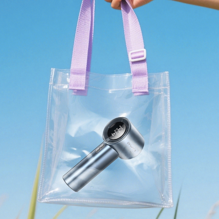 Wiatrak ręczny AWEI F38 MINI niebieski