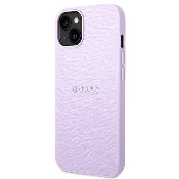 Case Guess iPhone 14 Plus 6.7" purple/purple Saffiano Strap