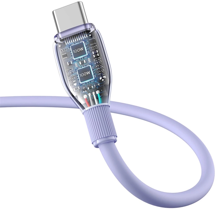 Baseus Pudding 100W USB-A - USB-C Cable 2m - Purple
