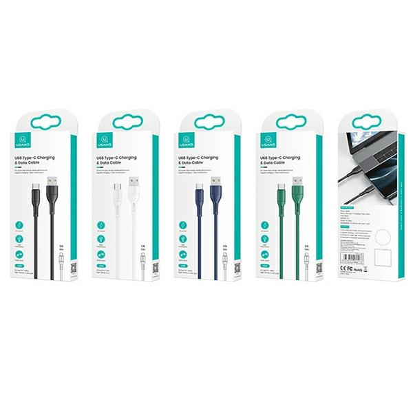 USAMS U68 USB-C 2A Schnellladekabel 1m blau/blau SJ501USB03 (US-SJ501)