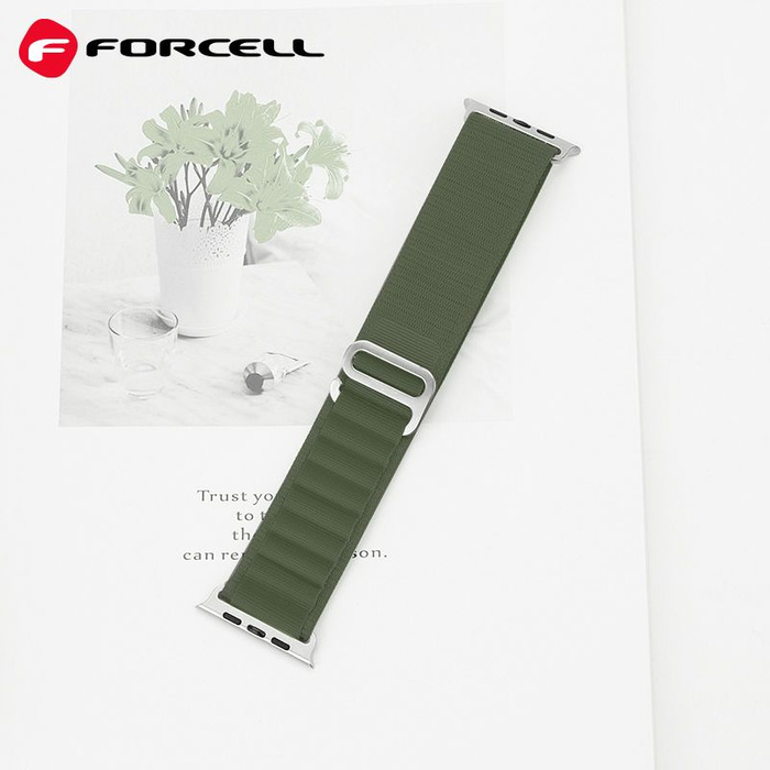 FORCELL F-DESIGN FA13 pasek do APPLE Watch 38 / 40 / 41 mm zielony