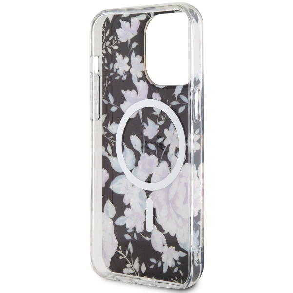Funda Guess GUHMP14XHCFWSK iPhone 14 Pro Max 6.7" negro/negro durocase Flor MagSafe Case