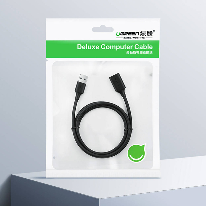 Câble d'extension Ugreen USB (mâle) - USB (femelle) 2.0 480Mbps 3m noir (US103)