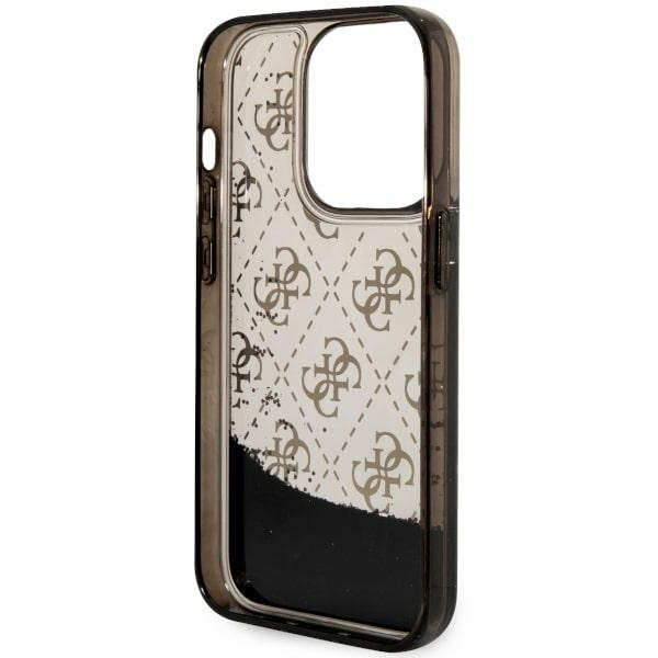 Funda Guess GUHCP14LLC4PSGK iPhone 14 Pro 6.1" negro/negro durocase Liquid Glitter 4G Transculent Case
