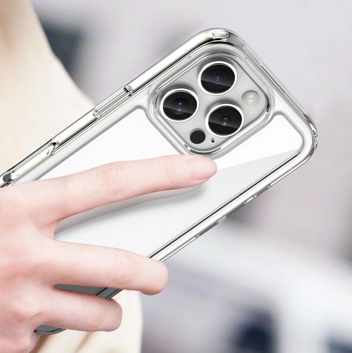 Outer Space Case mit Gelrahmen für iPhone 16 Pro – transparent