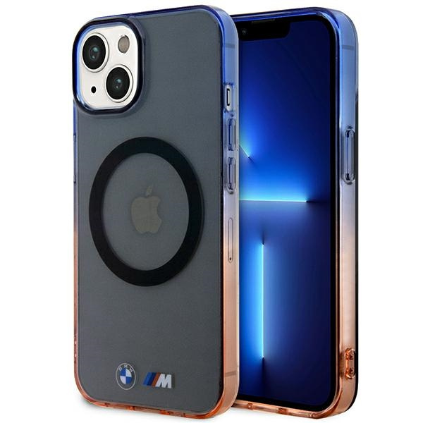 Coque BMW BMHMP14SHTGE iPhone 14 6.1" gris/gris durcase Pare-chocs dégradé MagSafe