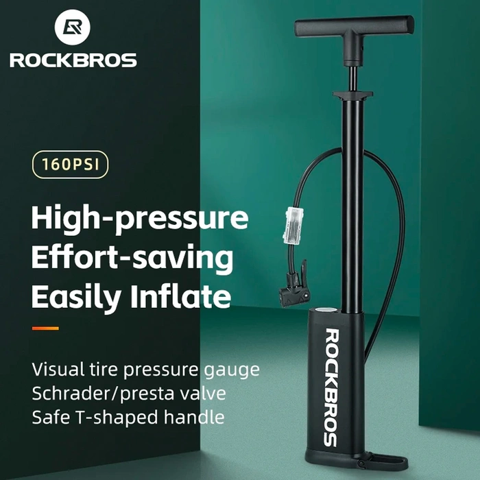 Rockbros 42310007001 pompe à vélo au sol - noir