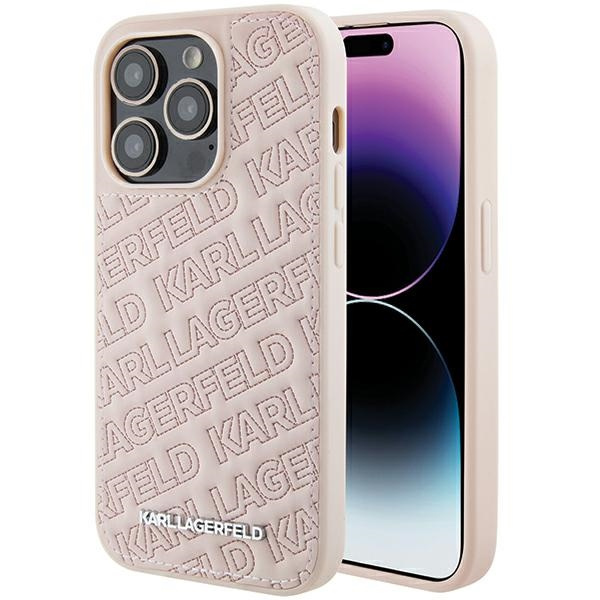 Etui Karl Lagerfeld KLHCP15XPQKPMP iPhone 15 Pro Max 6.7" różowy/pink hardcase Quilted K Pattern Case