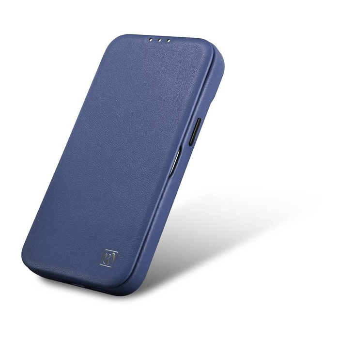 iCarer CE Custodia Folio in Pelle Premium per iPhone 14 Flip Magnetic MagSafe Blu (WMI14220713-BU)