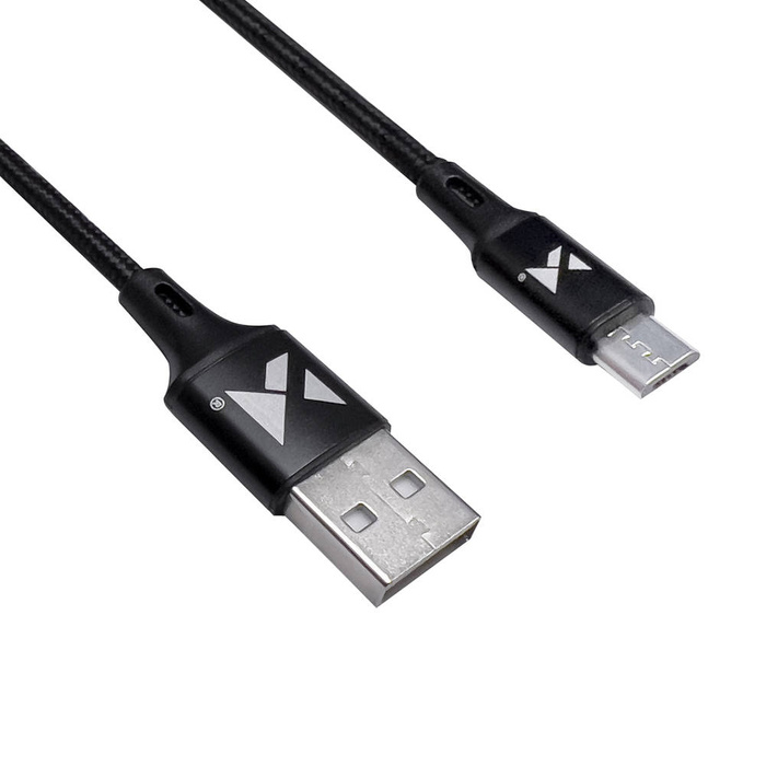 Wozinsky Kabel USB Kabel - microUSB 2.4A 1m schwarz (WUC-M1B)