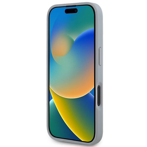 Hülle BMW iPhone 16 6.1" grau/grau hartcase M Carbon Tricolor Line MagSafe