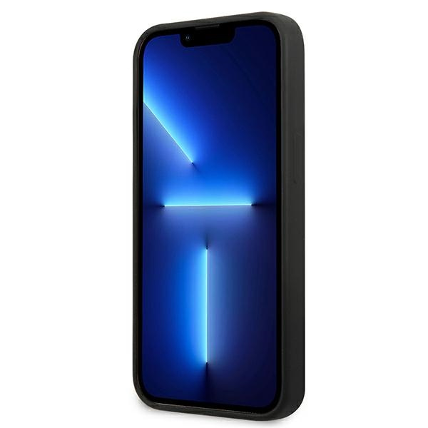 Hülle KARL LAGERFELD Apple iPhone 13 Silikonplakette Schwarz Hartcase