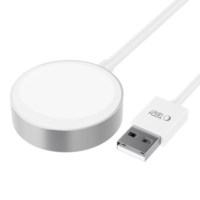 Câble Magnetic Tech-protect Ultraboost Magnetic Charging Cable 120cm Apple Watch White