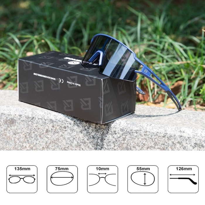 Rockbros 10174 photochrome UV400-Fahrradbrille – blau