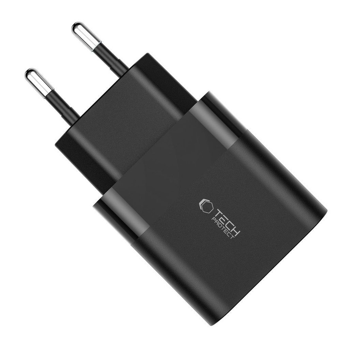 TECH-PROTECT C30W 2-PORT NETZWERK-LADEGERÄT PD30W/QC3.0 SCHWARZ