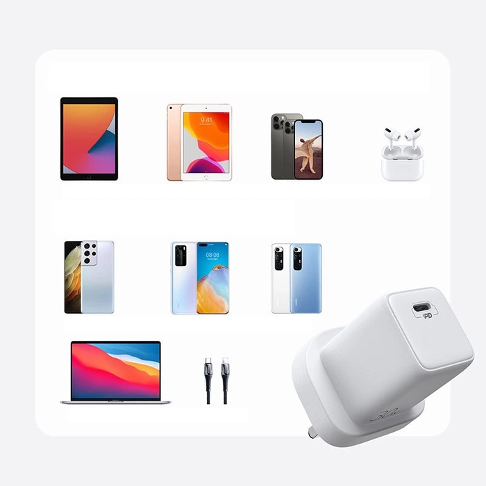 Joyroom USB Type C / USB wall charger 30W Power Delivery Quick Charge 4.5A (UK plug) white (L-QP303)