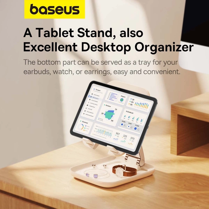 Folding Tablet Stand Baseus Seashell (pink)