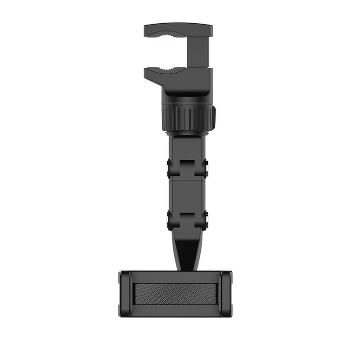 Porta specchietto retrovisore auto regolabile per smartphone nero